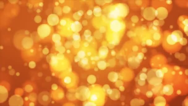 Uitzending Light Bokeh Golden Orange Evenementen Loopbaar — Stockvideo