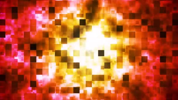 Abstrato Cintilante Tech Fire Patterns Vermelho Amarelo Abstrato Loopable — Vídeo de Stock
