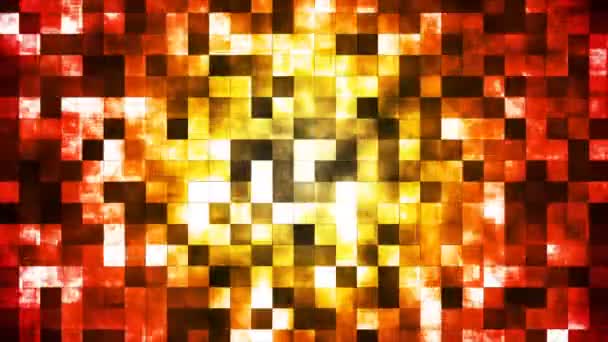 Abstrato Cintilante Tech Fire Patterns Vermelho Amarelo Abstrato Loopable — Vídeo de Stock