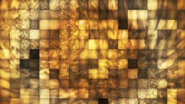 Broadcast Abstract Tech Smoke Tile Patterns Marrone Dorato Astratto Loopable — Video Stock