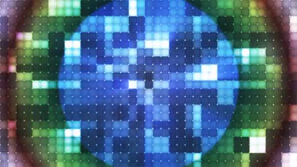Migotanie Tech Cubic Diamentowe Wzory Świetlne Multi Color Streszczenie Pętla — Wideo stockowe