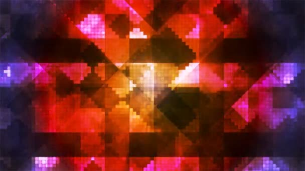 Broadcast Tech Diamond Shifting Patterns Multi Color Abstract Loopable — Vídeo de stock