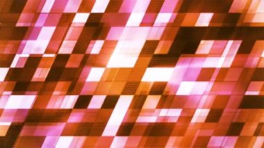 Twinkling Hi-Tech eğimli kare ışık desenleri, Orange Magenta, soyut, döngüsel, 4k