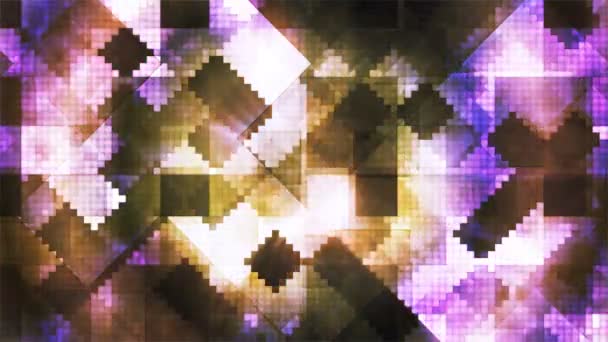 Broadcast Tech Diamond Shifting Patterns Multi Color Abstract Loopable — Vídeo de stock