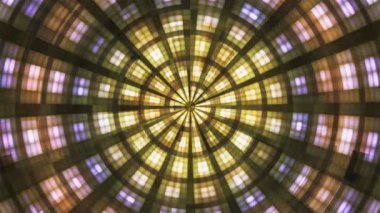 Twinkling Hi-Tech Grunge Alev Tüneli, Sarı Kahverengi, Endüstriyel, Döngüsel, 4K