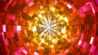 Twinkling Hi-Tech Grunge Alev Tüneli, Kırmızı Sarı, Endüstriyel, Döngüsel, 4k