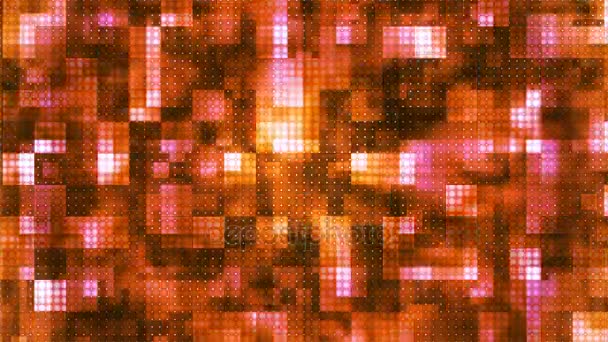 Twinkling Tech Rounded Diamond Light Patterns Orange Golden Abstract Loopable — Stock video