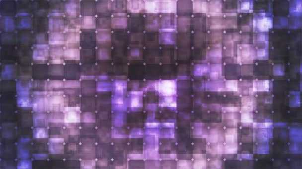 Twinkelende Tech Cubic Diamond Light Patterns Paars Abstract Loopbaar — Stockvideo