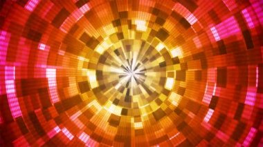 Twinkling Hi-Tech Grunge Alev Tüneli, Kırmızı Sarı, Endüstriyel, Döngüsel, 4k