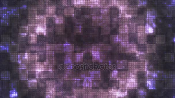 Twinkling Tech Rounded Diamond Light Patterns Purple Abstract Loopable — Vídeos de Stock