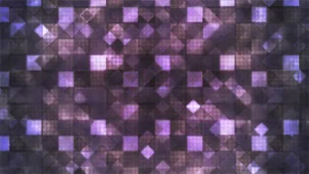 Twinkling Tech Cubic Diamond Light Patterns Purple Abstract Loopable — Vídeo de stock