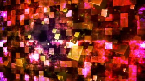 Broadcast Tech Cubes Travel Multi Color Corporate Loopable — стокове відео