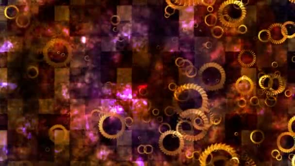 Uitzending Spinning Tech Ringen Multi Color Evenementen Loopbaar — Stockvideo