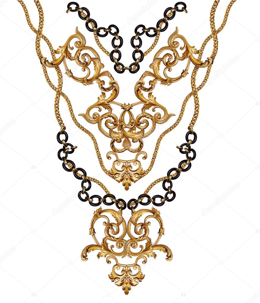 golden baroque and chain 