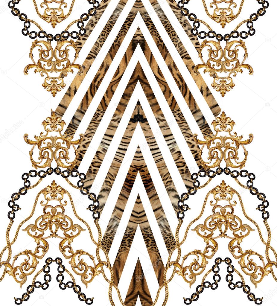 baroque leopard  background