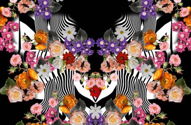 çiçekler geometrik desen