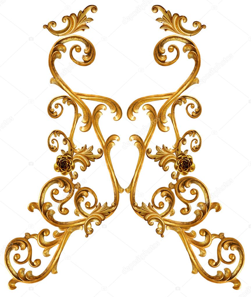 golden baroque and  ornament 