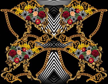  çiçekler ve zincir arka plan