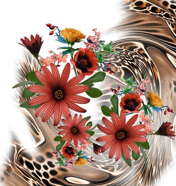 Flor leopardo fondo —  Fotos de Stock