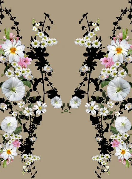 Beyaz çiçekler arka plan — Stok fotoğraf