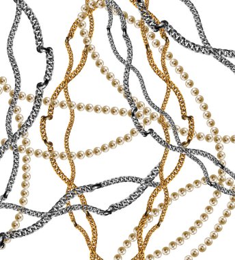  zincirleri ve inci arka plan