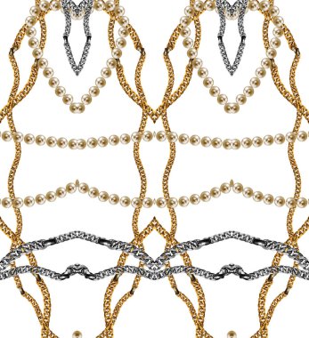  zincirleri ve inci arka plan