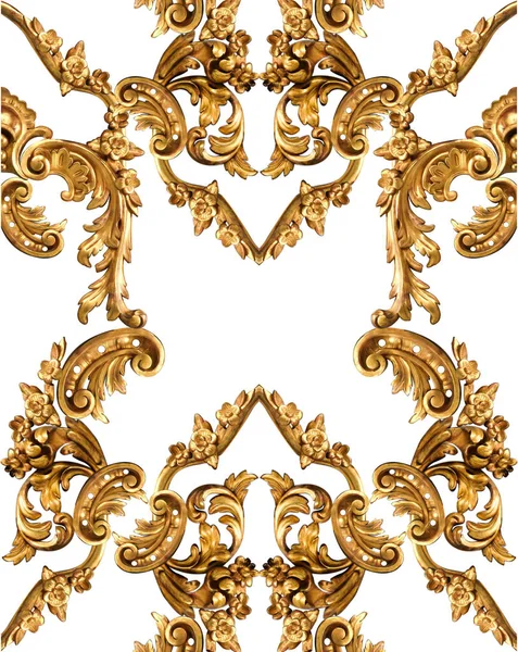 Golden baroque ornament — Stock Photo, Image