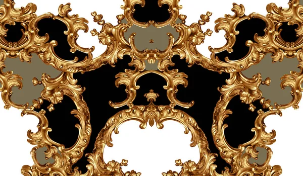 Gyllene barock ornament — Stockfoto