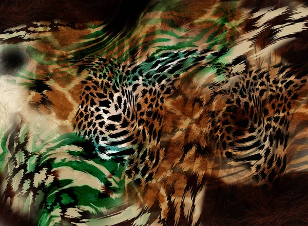 Fondo de leopardo y tigre —  Fotos de Stock