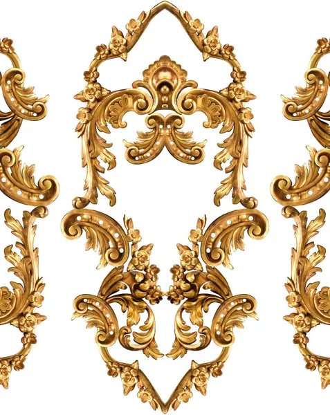 Ornamento barroco dourado — Fotografia de Stock