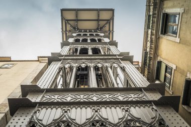 Lizbon / Portekiz - 17 Şubat 2018: Lizbon eski Lift