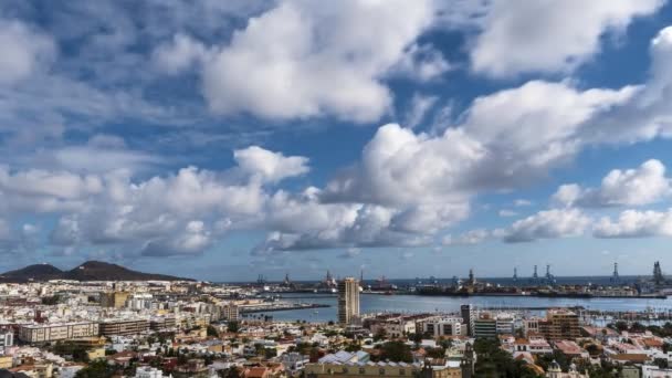 Las Palmas Grand Canaria Spain February 2018 Panoramic View Las — Stock Video