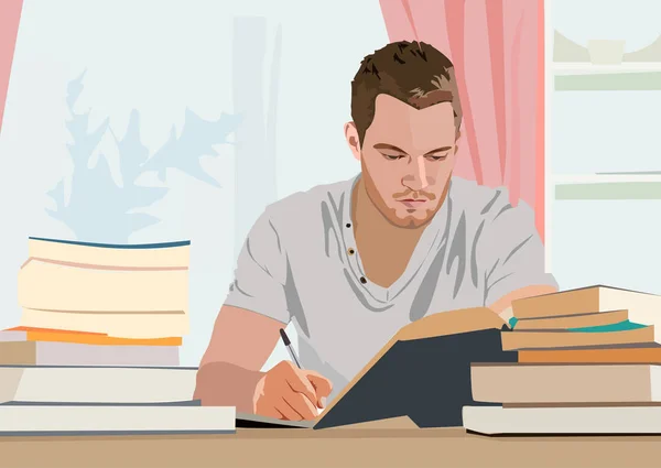 Realistic vector illustration of writer Vector Graphics