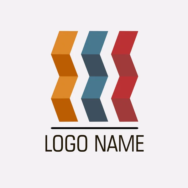 Design de logotipo corporativo geométrico abstrato . —  Vetores de Stock