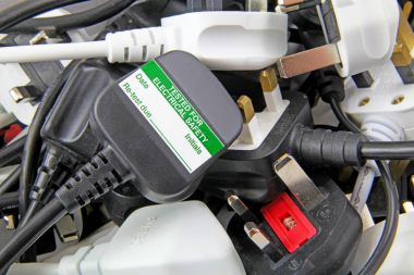 planı fişler görünümünü bulanık üç PIN fişleri fiş test etiketi ile top ile arka plan