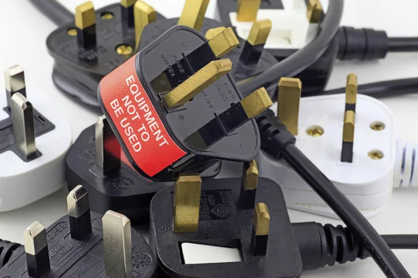 Failed Pat Test Plug Failed Sticker Resting Top Other Plugs — Stock Photo, Image
