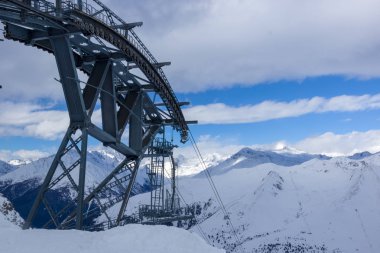 En iyi istasyonu Paradiso teleferik Passo Tonale, İtalya