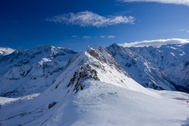 Panoramik dağ manzaralı, Passo Tonale, İtalya