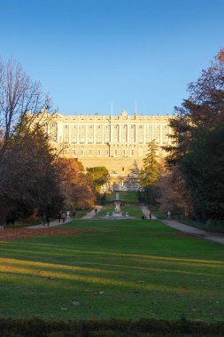 Palacio Real, view from Campo del Moro , Madrid, Spain