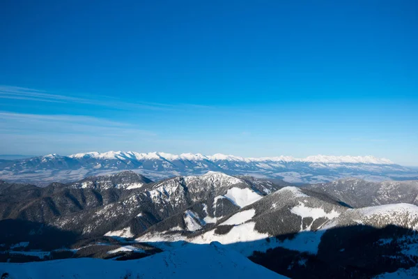 Panorama Chopok dağdan, Jasna, düşük T yüksek Tatras görüntüleme