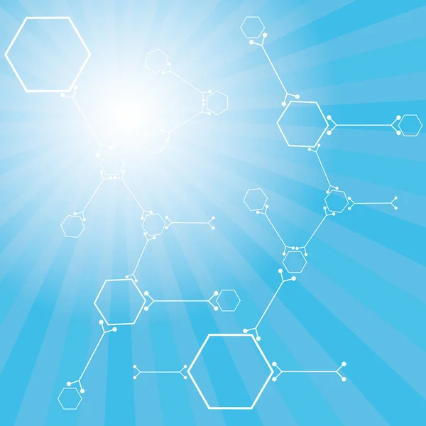 Abstract Moleculen Medische achtergrond. — Stockvector