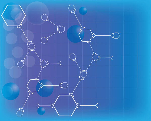 Abstract molecules medical background. 