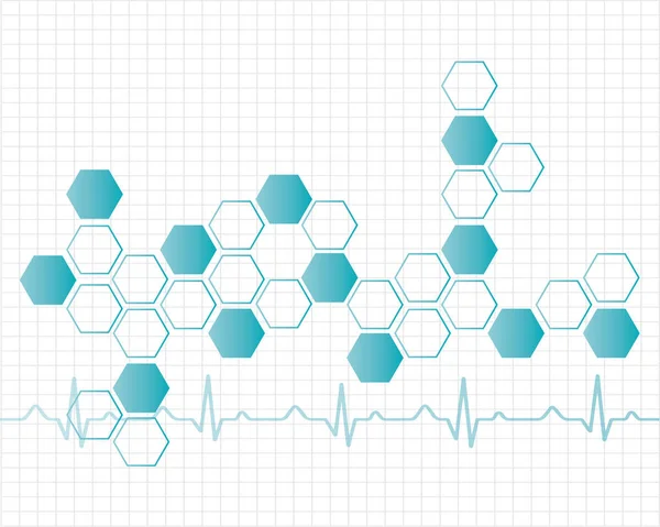 Abstract Moleculen Medische achtergrond. — Stockvector