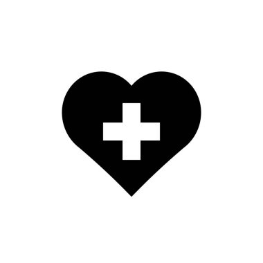 Beyaz arka planda siyah kalp.