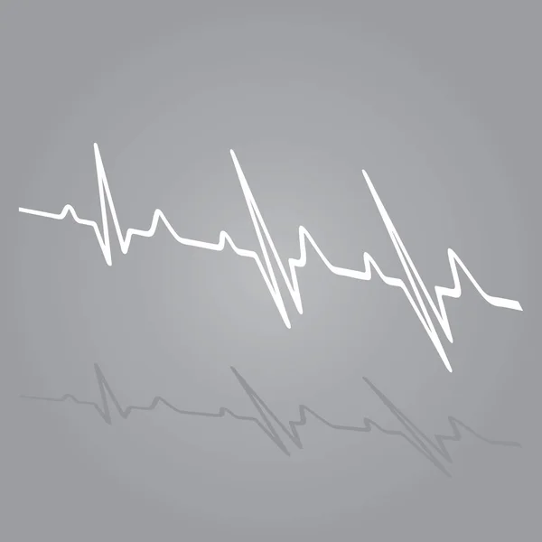 Ilustração vetorial ritmo cardíaco ekg  . —  Vetores de Stock