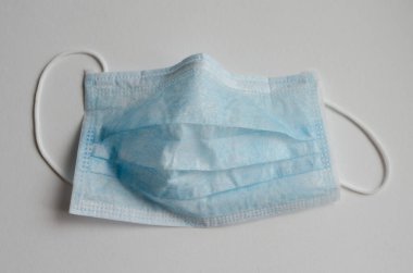 Sağlık koruması için mavi tıbbi maske
