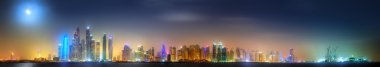 Panoramik Dubai Marina bay, Dubai, Birleşik Arap Emirlikleri.