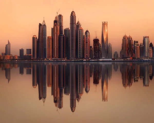 Dubai marina baai, uae — Stockfoto