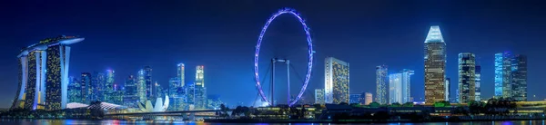 Singapore Skyline und Blick auf Marina Bay — Stockfoto