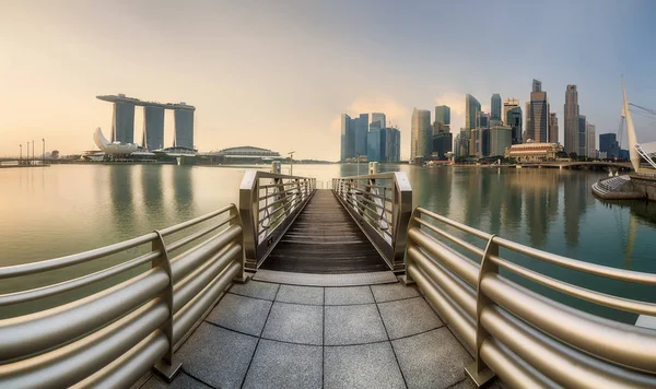 Singapore Skyline e vista de Marina Bay — Fotografia de Stock